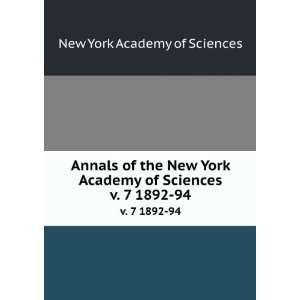   New York Academy of Sciences. v. 7 1892 94 New York Academy of