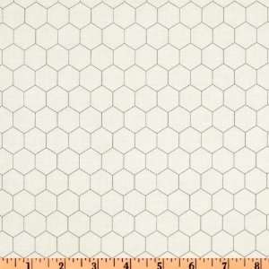  44 Wide Down on the Farm Chicken Wire Eggshell Fabric By 