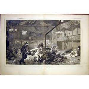  Theatre War Epilogue Beaugency Hall Old Print 1870