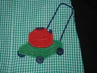 The Bailey Boys Green gingham Bubble romper shortall 9 months lawn 