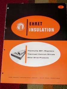 Ehret Insulation Catalog~Asbestos~Thermalite/Thermasil  
