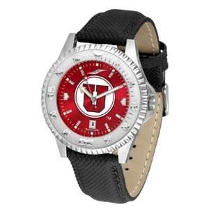 University of Utah Utes Mens Leather Wristwatch Sports 