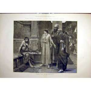  1884 Picture St Peter Christ Religious Print Loudan