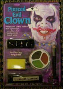 Pierced Evil Clown Vampire Devil Makeup Kit Costume NEW  