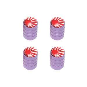 Japan Flag   Rising Sun Tire Rim Valve Stem Caps   Purple