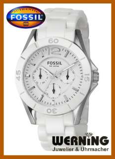 Fossil Keramik Ceramic Weiß Damen Uhr Armbanduhr CE1002  