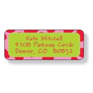  Inkwell Personalized Address Labels   Lime Leopard Office 