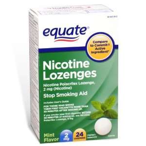     Nicotine Lozenge 2 mg, Stop Smoking Aid, Mint Flavor, 24 Lozenges