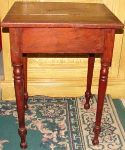 Antique 1800s Cherry Night End Table Stand Dovetail Fitting  