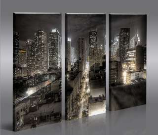 Crazy New York 3 Bilder auf Leinwand inkl. Rahmen Kunstdruck  