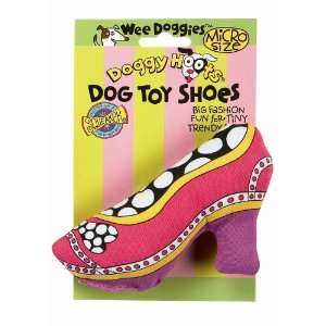   630233 Wee Doggies Micro Dog Toy Shoes Polka Dot Pump