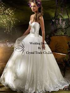 2012 Sweetheart Embroider Beaded wedding Bridal dress formal prom 