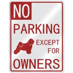   TIBETAN TERRIER EXCEPT FOR OWNERS  PARKING SIGN DOG