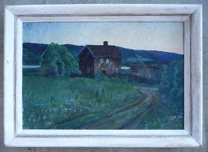 Signed 1912 antique american landscape impressionist  