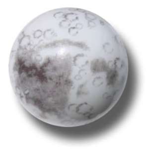 Iridescent Moon Marble With Craters and Mares, 5 In A Pouch, Half Inch 