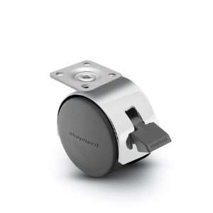  Die Cast Dual 50mm Nylon Wheel Caster, Chrome, with 1 1/2 
