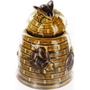  Ceramic Honey Pot with Bee Design, 10 Oz. Pot   1 Each 
