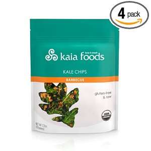 Kaia Foods Kale Chips, Og, Raw, BBQ, 2.20 Ounce (Pack of 4)  