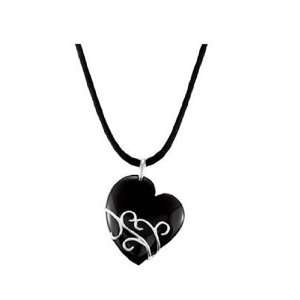  Jewelry Locker Genuine Onyx Heart Pendant Jewelry