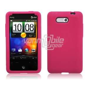HOT PINK SOFT SILICONE SKIN CASE for HTC ARIA PHONE ATT + LCD SCREEN 