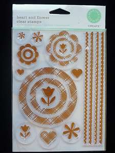 New Clear Stamp Set By Martha Stewart~HEART and FLOWER  