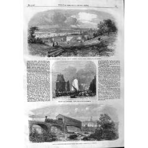  1862 WAR AMERICA RICHMOND VIRGINIA BRIDGE JAMES RIVER 