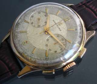OLD AND OVERSIZED 38MM BREITLING VENUS 175 CHRONOGRAPH SWISS WATCH 
