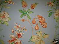 LARGE FLORAL W/ FRUIT UPHOLSTERY FABRIC/P. KAUFMAN 5 YD  