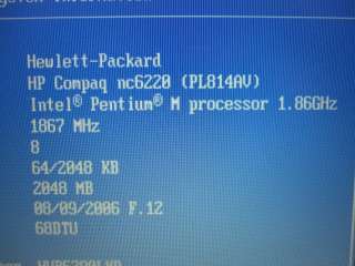 HP Compaq Business Notebook Nc6220 Laptop/Notebook 2gb RAM 