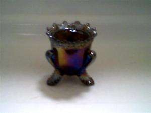 BOYD GLASS HONEYCOMB FORGET ME KNOT CARNIVAL TOOTHPICK  