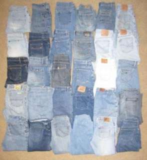 Lot of 30 womens used denim jean shorts skirts capris wholesale  