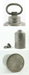 FINE EARLY 1800s PEWTER ANIMAL ENGRAVING WATER CARRIER  