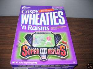 STEVE YOUNG 49ERS 3 D WHEATIES CEREAL BOX  