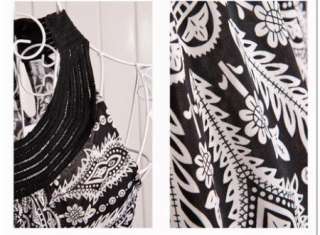 Exotic Totem Vintage Mini dress bohemian ethnic Stand Collar 