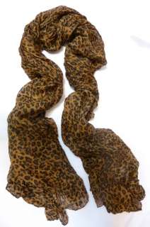   Large Animal Leopard Print Shawl Scarf Stole Cheetah Neck Wrap  
