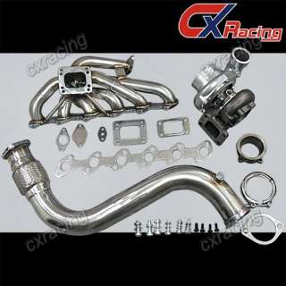 GT35 Turbo + 4 bolt to v band adapter + oil fitting (restricted AN4)