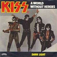 Australian single cover of the A World Without Heroes b/w Dark 