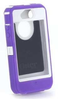 Purple / White shell OtterBox Defender Case For iPhone 4 4S  