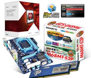 AMD Bulldozer FX 6100 3.3Ghz 8GB DDR3 1333mhz Gigabyte Motherboard 