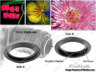 52mm Macro Reverse Mount Ring Adapter for Canon EOS  