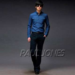 PJ Mens Casual Slim line Stylish Dress Shirts Shine 3sz  