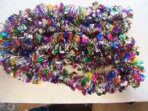 15 FT MULTICOLOR TINSEL GARLAND CHRISTMAS DECORATION  