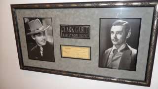 Clark Gable Museum Gone with the Wind Signed Framed Autograph COA 