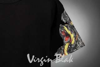 vb HOMME Rottweiler Sleeve T Shirt WHITE, BLACK 4UC  