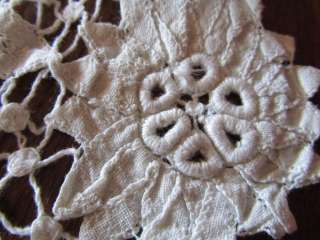 Antique Handmade Lace Bobbin Needlelace Battenburg Tablecloth Runner 