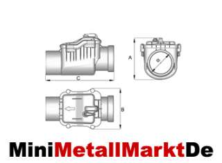 RÜCKSTAUKLAPPE Ø110 DN100 RATTSTOP VERRIEGLUNG KG ROHRE  
