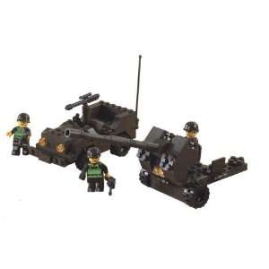 Sluban Militär Jeep + Geschütz 138 Teile, kombinierbar mit dem 