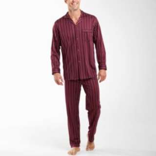    Stafford® Long Sleeve/Leg Stripe Nylon Pajamas customer 