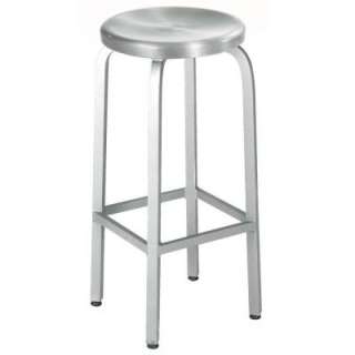   CollectionMelanie Brushed Aluminum Stationary Bar Stool  DISCONTINUED