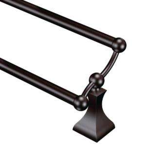   Retreat 24 in. Zinc Double Towel Bar in Tuscan Bronze DISCONTINUED